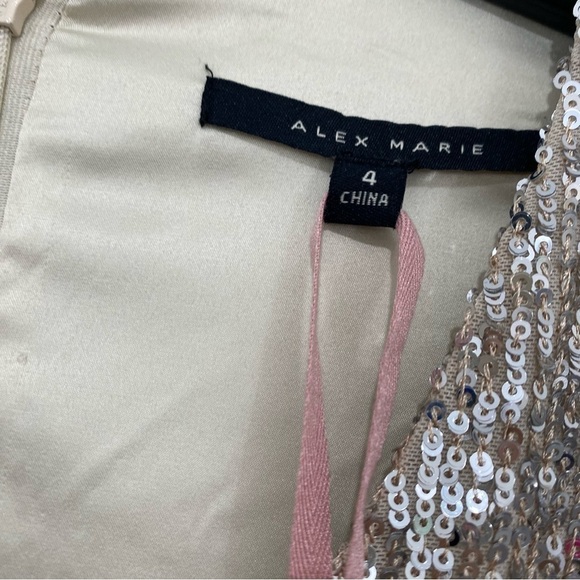 Alex Marie Gold Sequin Dress - Picture 15 of 16